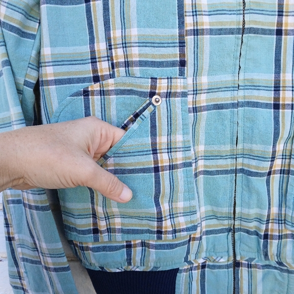 Nick and Mo Plaid Full Zip Bomber Jacket - Picture 4 of 7